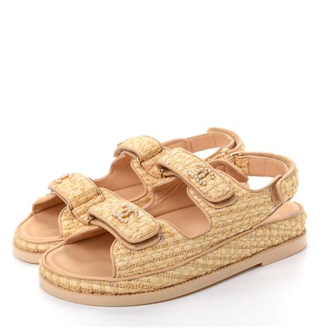 chanel replica slides|Chanel dad sandals beige.